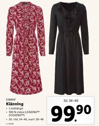 Lidl Esmara Klänning erbjuda