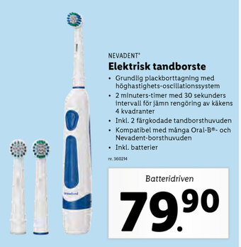 Lidl Nevadent Elektrisk tandborste erbjuda