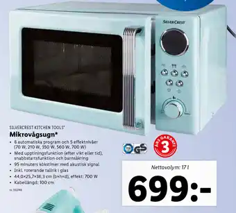Lidl Silvercrest Kitchen Tools Mikrovågsugn 17l erbjuda