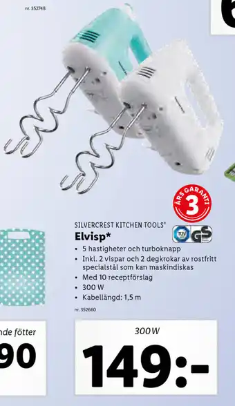 Lidl Silvercrest Kitchen Tools Elvisp 300W erbjuda