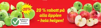 Lidl 20% Rabatt på alla äpplen erbjuda