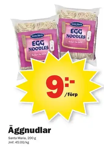 Äggnudlar Santa Maria 200 g