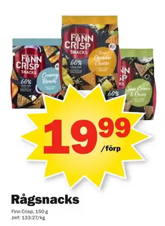 Pekås Rågsnacks Finn Crisp 150 g erbjuda