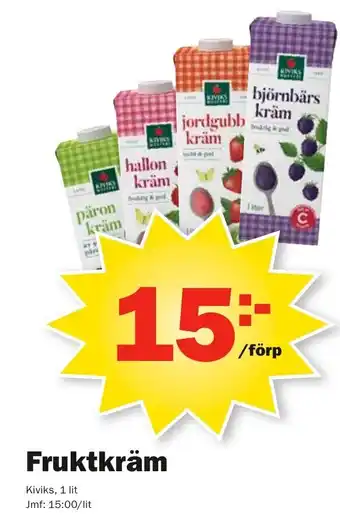 Pekås Fruktkräm Kiviks 1 lit erbjuda
