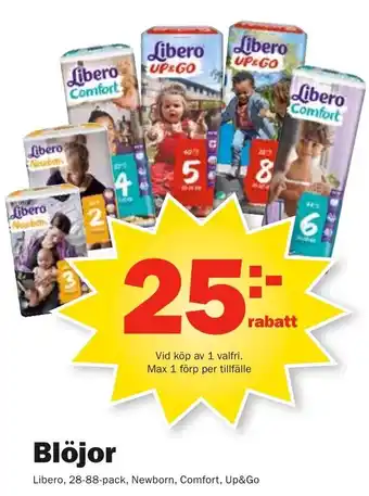 Pekås Blöjor Libero 28-88 Pack erbjuda