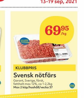 Hemköp Garant Nötfärs erbjuda