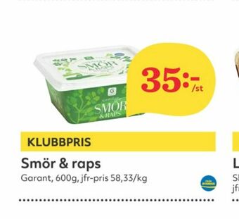 Hemköp Garant smör & Raps Smörgåsmargarin erbjuda