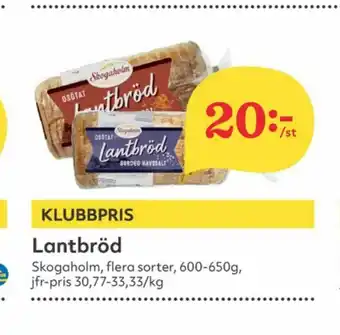 Hemköp Lantbröd m havsalt Matbröd erbjuda