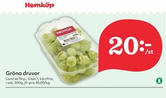 Hemköp Moyca Vindruvor erbjuda