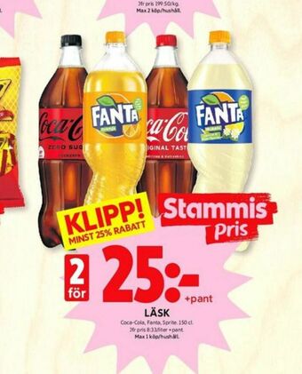 ICA Kvantum Fanta Läskedryck erbjuda