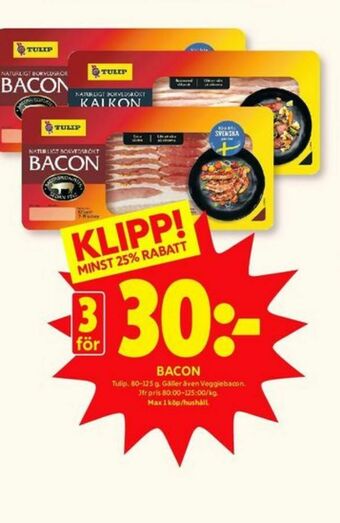 ICA Kvantum Tulip Baconskivor erbjuda