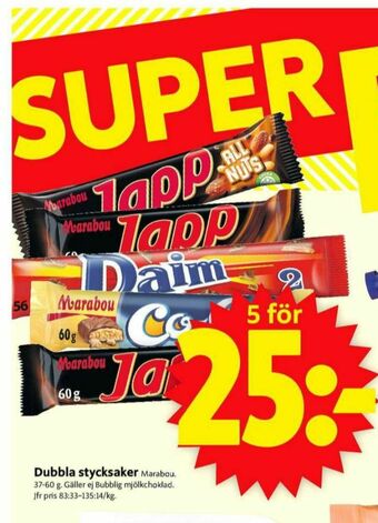 ICA Supermarket Daim Chokladbar erbjuda