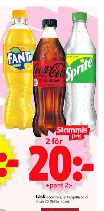 ICA Supermarket Fanta Zero Läskedryck erbjuda
