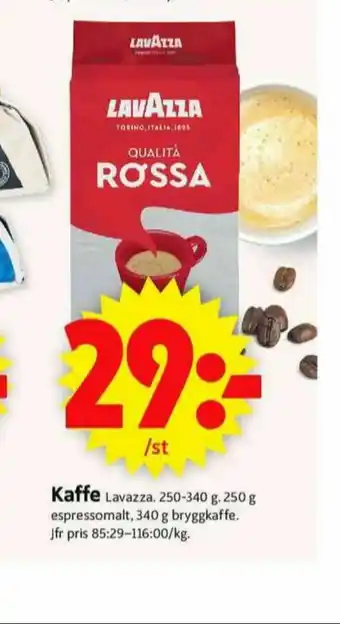 ICA Supermarket Lavazza Qualita Rossa Kaffe malet erbjuda