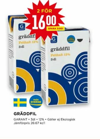 Willys Garant Gräddfil erbjuda