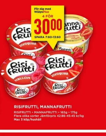 Willys Risifrutti Mellanmål erbjuda