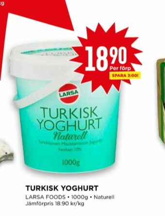 Willys Larsa Yoghurt erbjuda