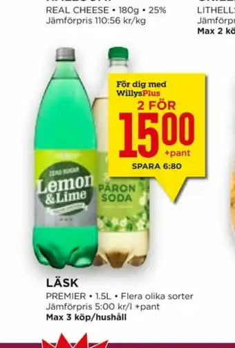 Willys Hemma Päron Mineralvatten erbjuda