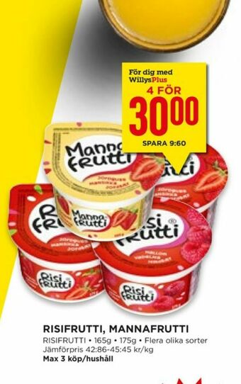 Willys Hemma Risifrutti Mellanmål erbjuda