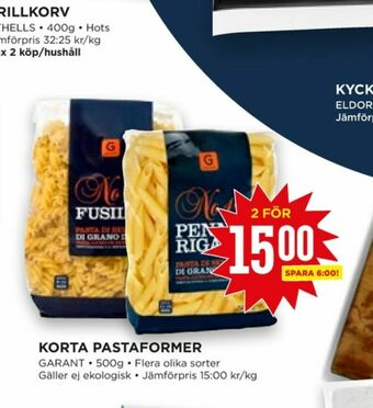Willys Hemma Garant Pasta sorterad erbjuda