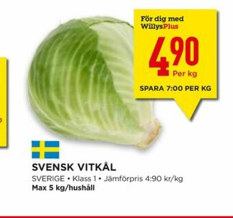 Willys Hemma Vitkål erbjuda
