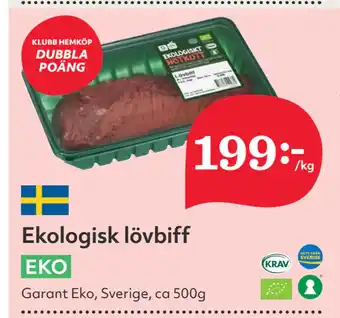 Hemköp Ekologisk lövbiff erbjuda