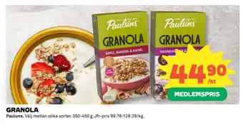 Coop Granola erbjuda