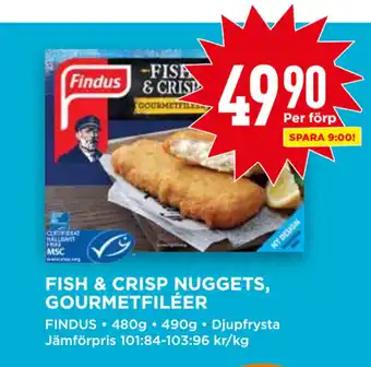 Willys Fish & crisp nuggets, gourmetfiléer erbjuda