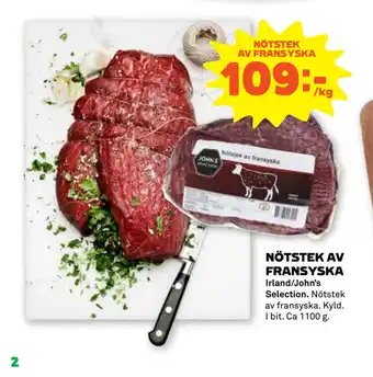 Coop Forum Nötstek av fransyska erbjuda