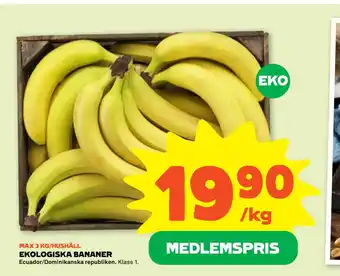 Coop Forum Ekologiska bananer erbjuda