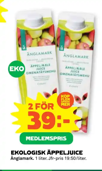 Coop Forum Ekologisk äppeljuice erbjuda