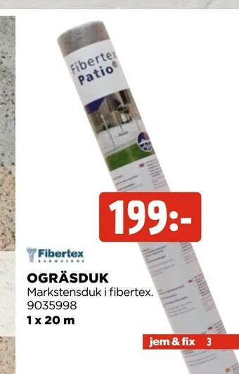 Jem&Fix Ogräsduk erbjuda