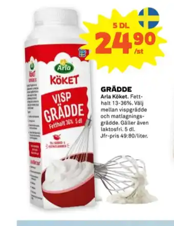 Stora Coop Arla köket vispgrädde erbjuda