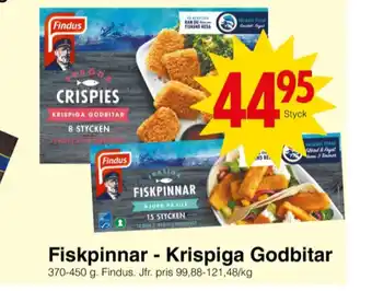 Matöppet Findus fiskpinnar erbjuda