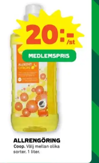 Stora Coop Coop rengöringsmedel erbjuda