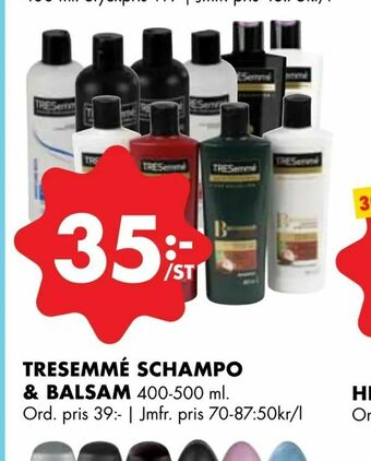 ÖoB Tresemmé schampo & balsam erbjuda