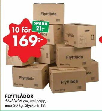 ÖoB Flyttlådor erbjuda