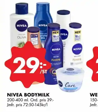 ÖoB Nivea bodymilk erbjuda