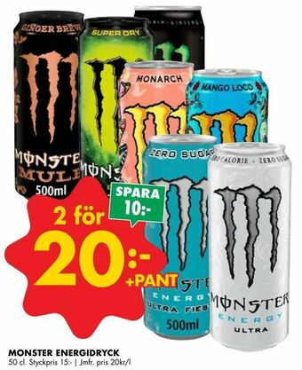ÖoB Monster energidryck erbjuda