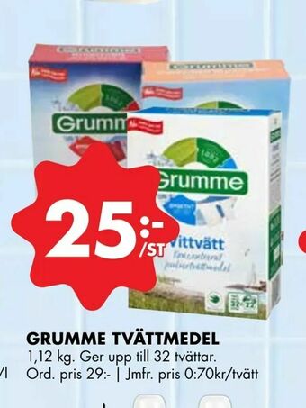ÖoB Grumme tvättmedel erbjuda