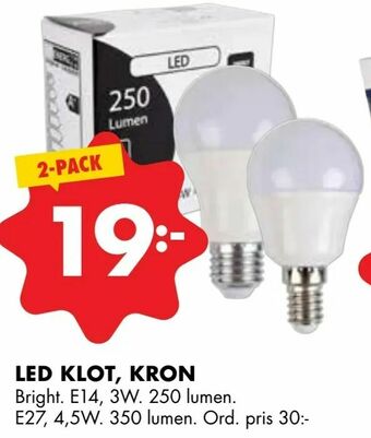ÖoB Led klot, kron erbjuda