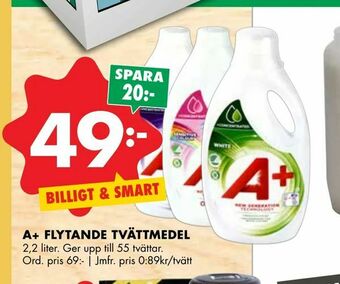 ÖoB A+ flytande tvättmedel erbjuda