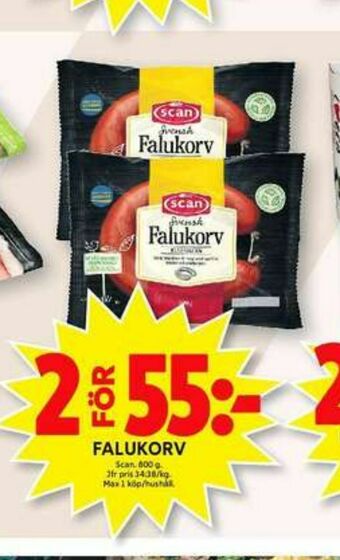 ICA Maxi Scan Falukorv erbjuda