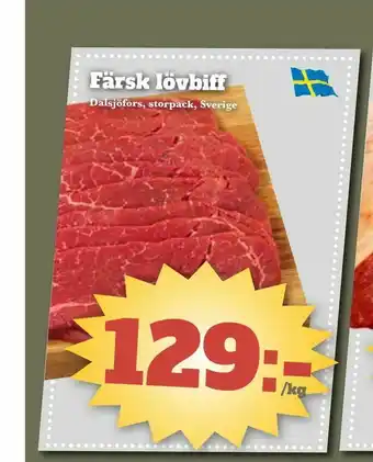 Bonum Matmarknad Färsk lövbiff erbjuda
