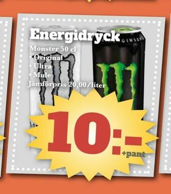Bonum Matmarknad Energidryck erbjuda