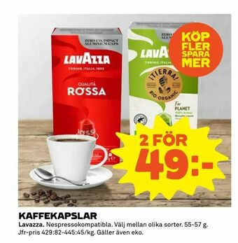 Coop Extra Kaffekapslar erbjuda
