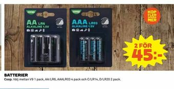 Coop Daglivs Batterier erbjuda