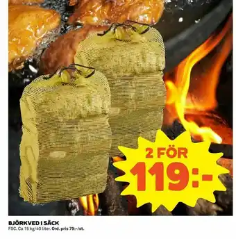 Coop Daglivs Björkved i säck erbjuda