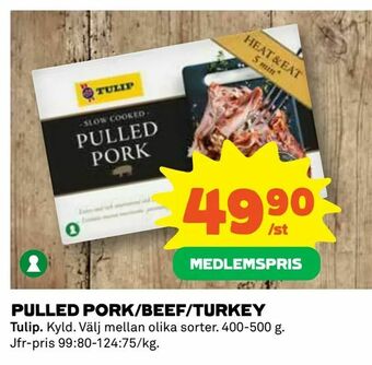 Coop Daglivs Pulled pork/beef/turkey erbjuda