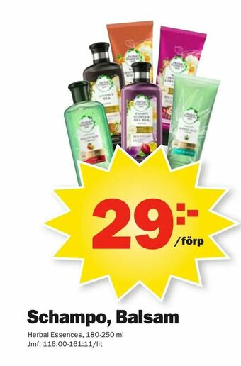 Pekås Schampo, Balsam erbjuda